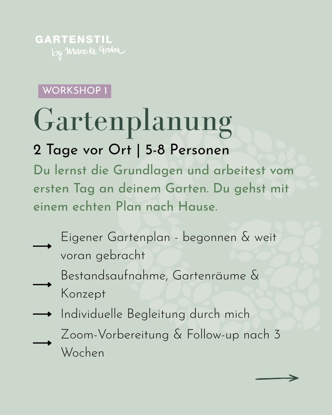 Gartenplanungsworkshop Planen & Blühen
