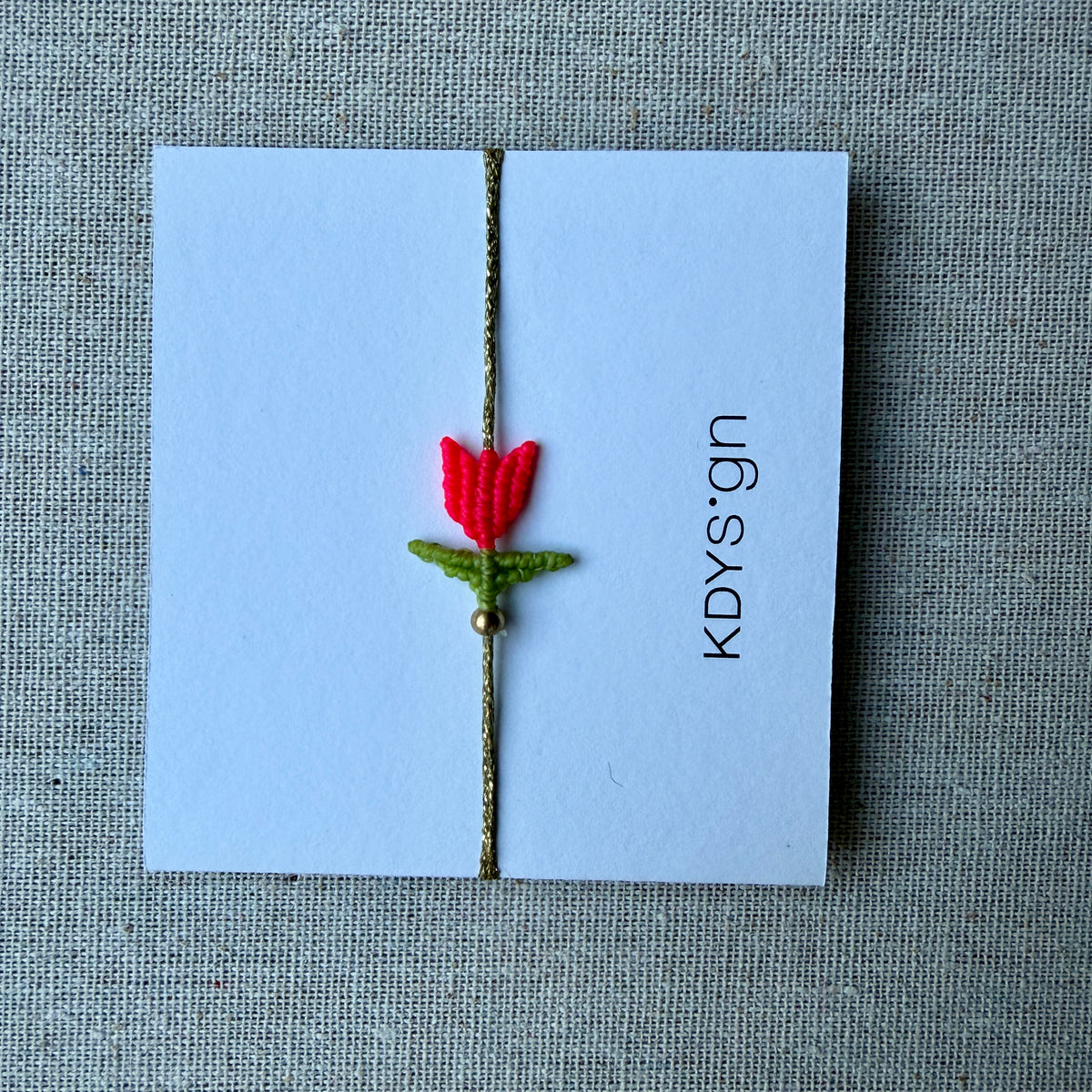 Handgeknüpfte Mini-Tulpen Bändli von kdysgn