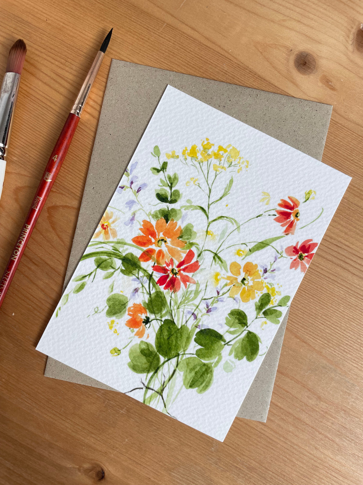 Karte geum, nepeta, achillea von flores collecti