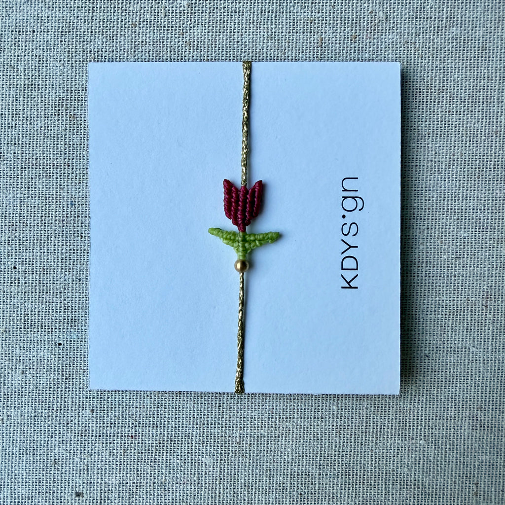 Handgeknüpfte Mini-Tulpen Bändli von kdysgn