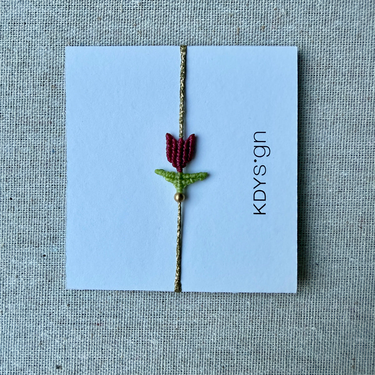 Handgeknüpfte Mini-Tulpen Bändli von kdysgn