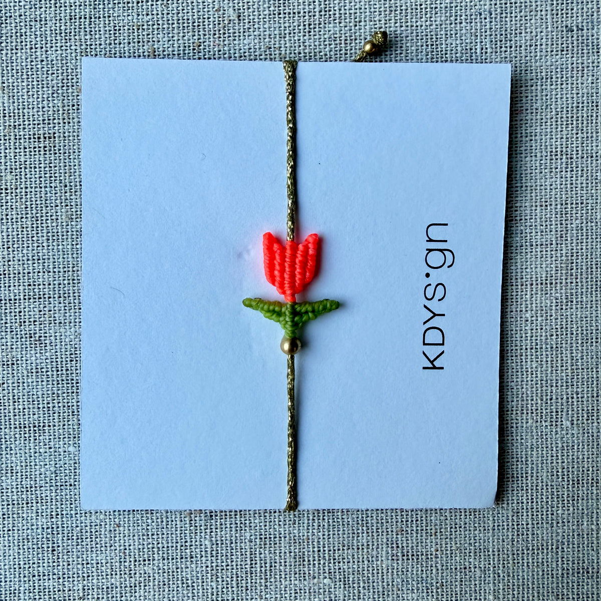 Handgeknüpfte Mini-Tulpen Bändli von kdysgn